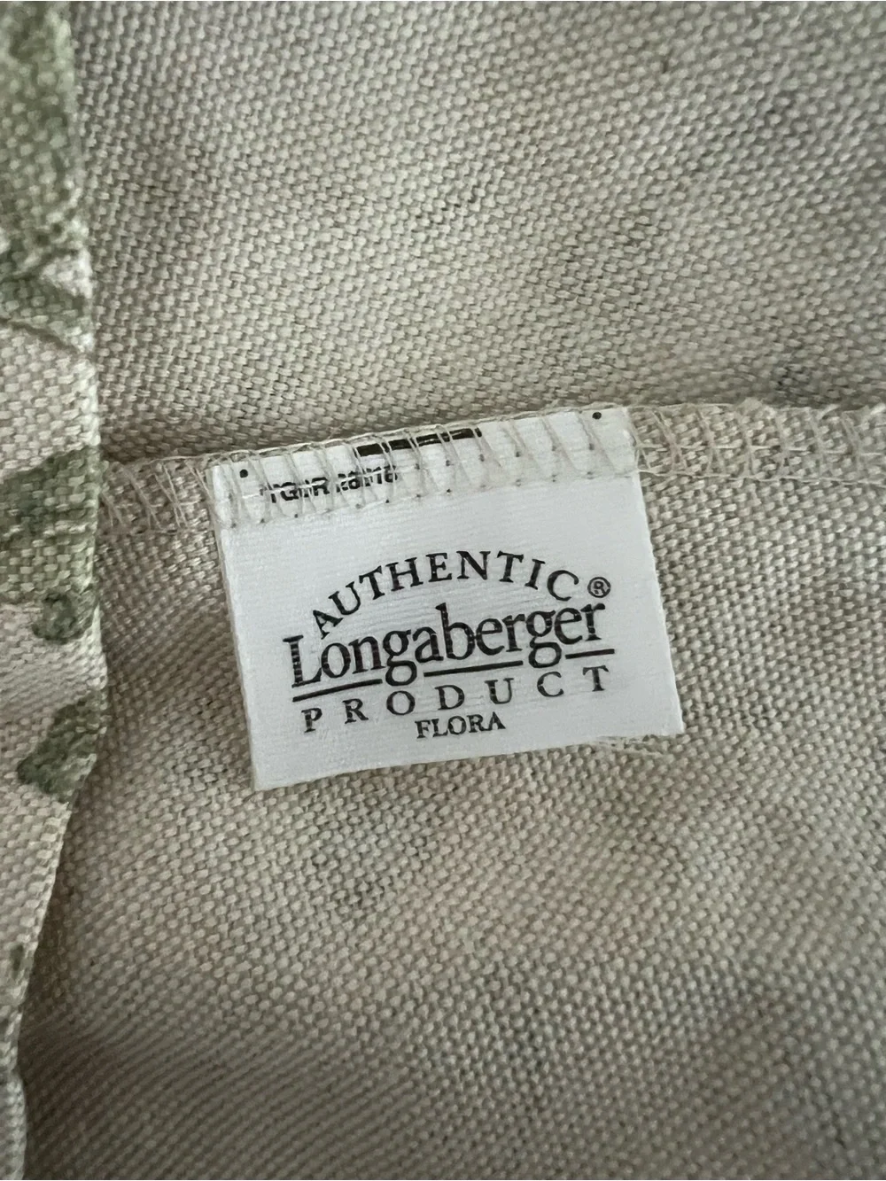 Longaberger Garden Vine Fabric Basket Liner for the Flora Basket
